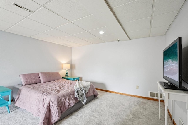 509 S 6th Ave, West Bend, WI 53095 - bedroom featuring a drop ceiling, carpet, and recessed lighting