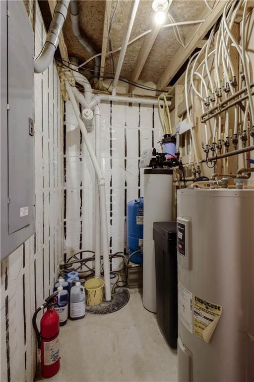 5683N Ham-Holly Dr, Stone Lake, WI 54876 - utility room with water heater and electric panel