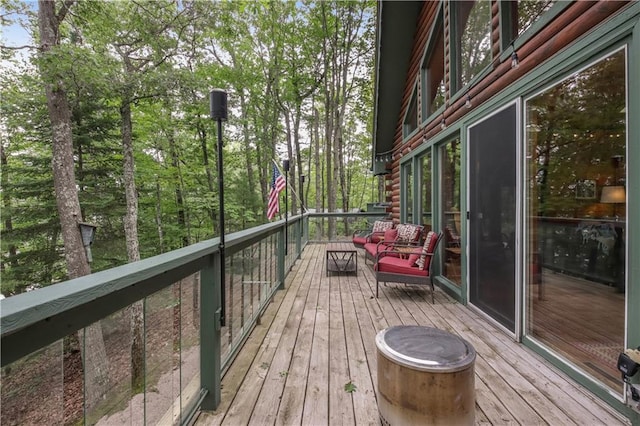 5683N Ham-Holly Dr, Stone Lake, WI 54876 - view of deck
