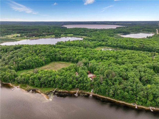5683N Ham-Holly Dr, Stone Lake, WI 54876 - aerial view of a heavily wooded area and a nearby body of water