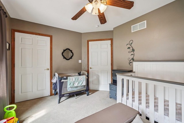 8216 Anna Ave, Wind Lake, WI 53185 - carpeted bedroom with ceiling fan