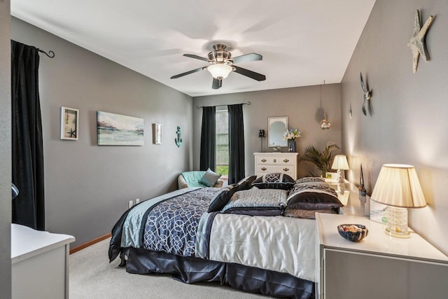 8216 Anna Ave, Wind Lake, WI 53185 - carpeted bedroom with a ceiling fan and baseboards