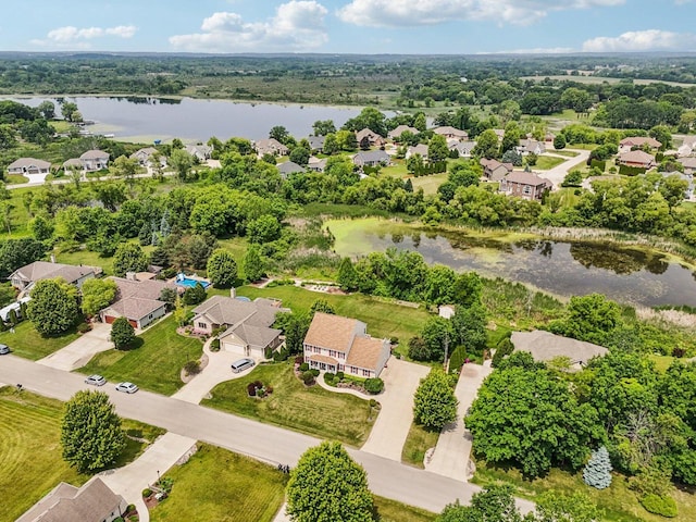 8216 Anna Ave, Wind Lake, WI 53185 - aerial view of residential area featuring a nearby body of water
