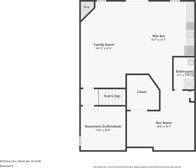 8216 Anna Ave, Wind Lake, WI 53185 - view of room layout