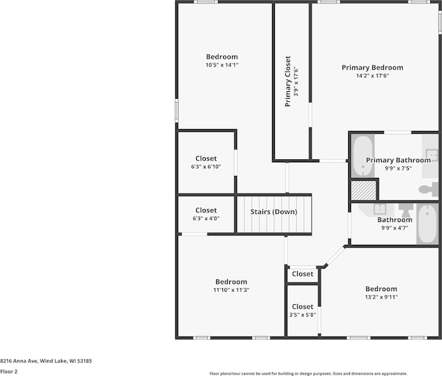 8216 Anna Ave, Wind Lake, WI 53185 - view of floor plan / room layout