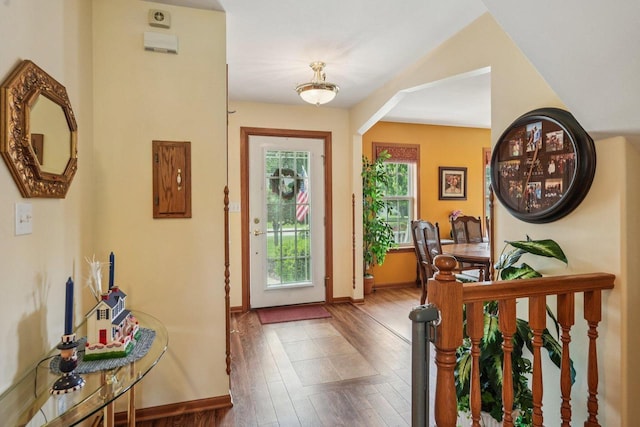 8216 Anna Ave, Wind Lake, WI 53185 - entrance foyer with wood finished floors and baseboards