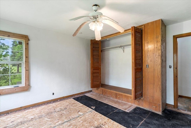 1507 N Peach Ave, Marshfield, WI 54449 - unfurnished bedroom with a closet and a ceiling fan