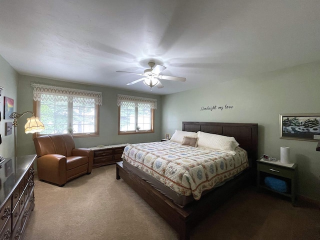 1216 Pond View Cir, De Pere, WI 54115 - bedroom featuring light colored carpet and ceiling fan
