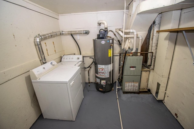 1617 Sauk Trail Rd, Sheboygan, WI 53081 - laundry room featuring washer / clothes dryer and gas water heater