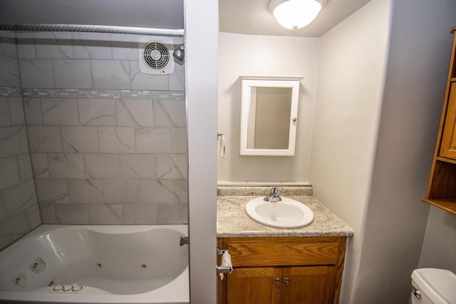 1617 Sauk Trail Rd, Sheboygan, WI 53081 - bathroom featuring vanity and a combined bath / shower with jetted tub