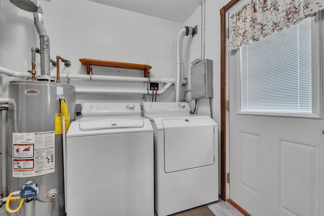 5531 W Stack Dr, Milwaukee, WI 53219 - washroom featuring water heater, washer and clothes dryer, and electric panel