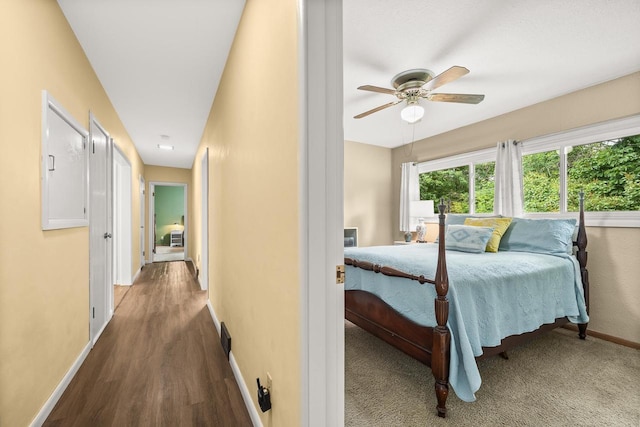 1242 E Edgewood Dr, Appleton, WI 54913 - bedroom with wood finished floors and a ceiling fan