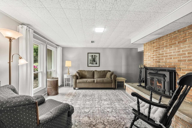1242 E Edgewood Dr, Appleton, WI 54913 - living room with brick wall