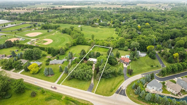 1242 E Edgewood Dr, Appleton, WI 54913 - aerial view of property and surrounding area featuring property parcel outlined