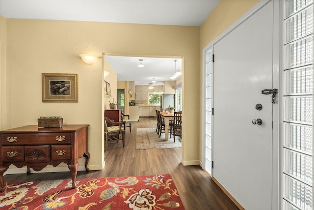 1242 E Edgewood Dr, Appleton, WI 54913 - entryway featuring wood finished floors and ceiling fan