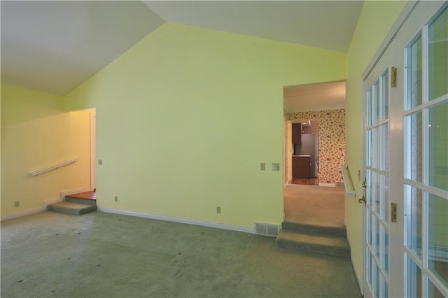 1410 Forest Knoll Ct, Eau Claire, WI 54701 - carpeted spare room with french doors and high vaulted ceiling