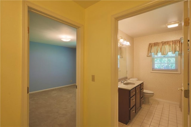 1410 Forest Knoll Ct, Eau Claire, WI 54701 - bathroom featuring vanity and tile patterned flooring