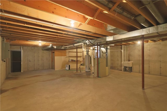 1410 Forest Knoll Ct, Eau Claire, WI 54701 - unfinished basement with heating unit and water heater