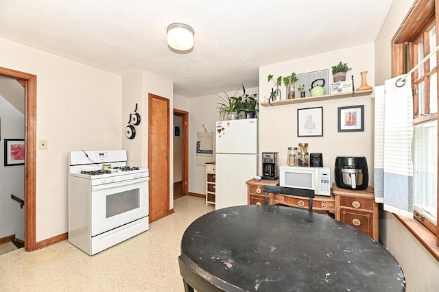 2954 S 48th St, Milwaukee, WI 53219 - kitchen featuring white appliances and open shelves
