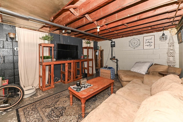 2954 S 48th St, Milwaukee, WI 53219 - living area with concrete flooring