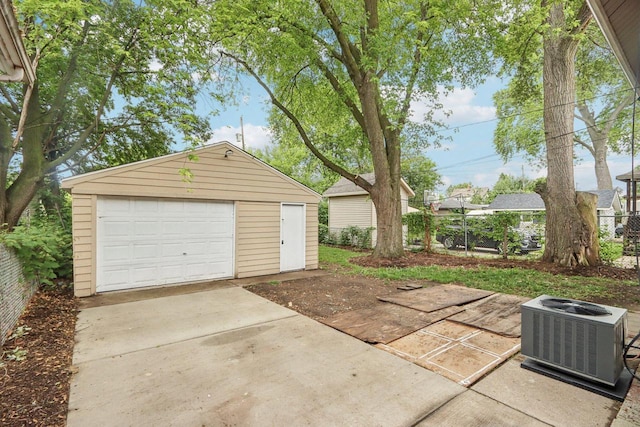 1617 69th St, Kenosha, WI 53143 - detached garage featuring concrete driveway