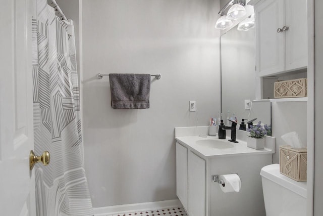 408 55th St Unit B, Kenosha, WI 53140 - bathroom with vanity and curtained shower