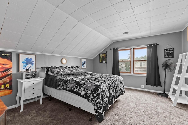 624 W 8th Ave, Oshkosh, WI 54902 - carpeted bedroom with baseboards and lofted ceiling
