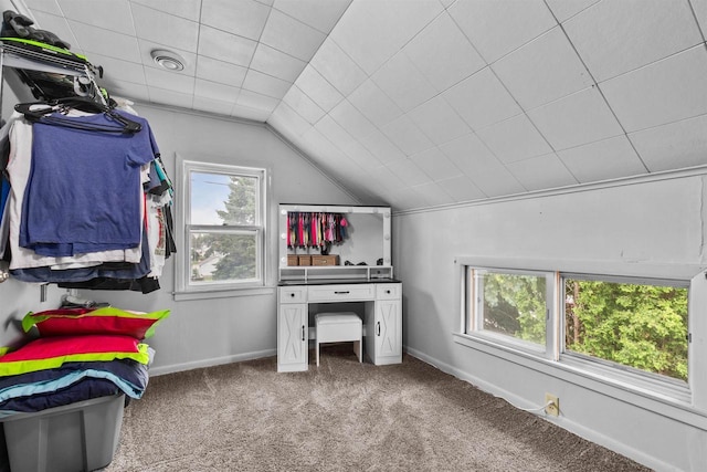 624 W 8th Ave, Oshkosh, WI 54902 - walk in closet featuring vaulted ceiling and carpet floors