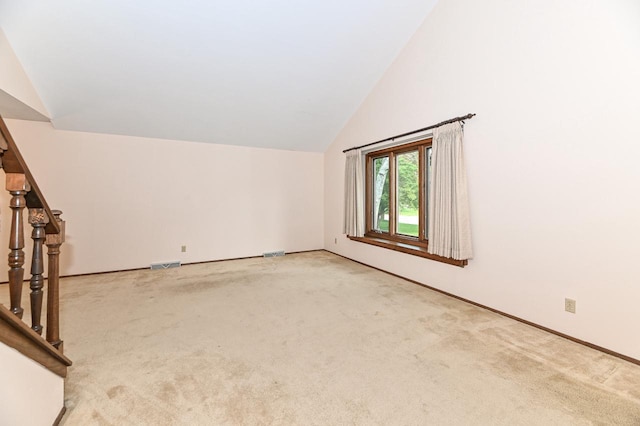 7701 W Coventry Dr, Franklin, WI 53132 - additional living space featuring carpet and high vaulted ceiling