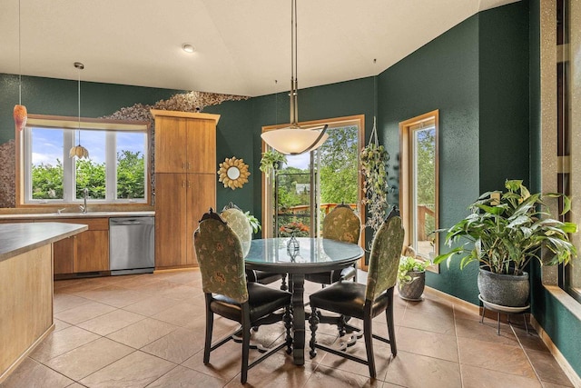 1022 Cortland Ln, Stevens Point, WI 54482 - dining area featuring plenty of natural light and light tile patterned flooring