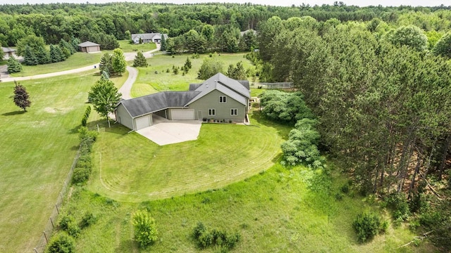 1022 Cortland Ln, Stevens Point, WI 54482 - aerial view of property and surrounding area with a heavily wooded area