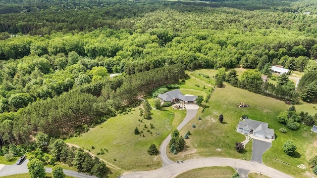 1022 Cortland Ln, Stevens Point, WI 54482 - aerial overview of property's location featuring a heavily wooded area