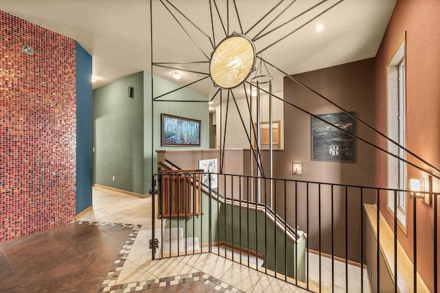 1022 Cortland Ln, Stevens Point, WI 54482 - stairway with tile patterned floors