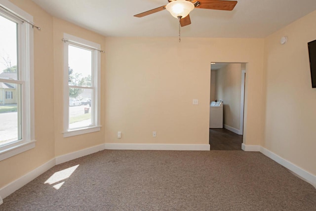 604 Wilson St, Winona, MN 55987 - unfurnished room with carpet floors and a ceiling fan