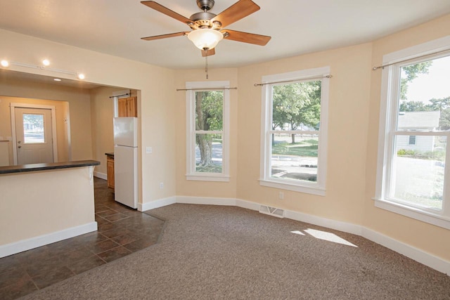 604 Wilson St, Winona, MN 55987 - empty room with plenty of natural light, a ceiling fan, and recessed lighting
