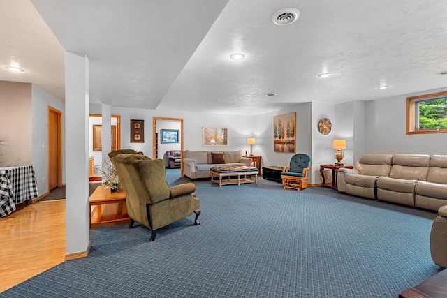 260 S Clay St, De Pere, WI 54115 - living room featuring carpet and recessed lighting