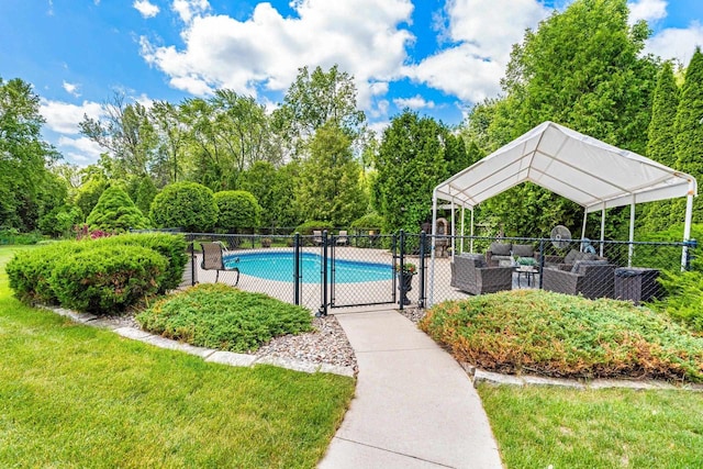 260 S Clay St, De Pere, WI 54115 - view of swimming pool with a gate and a patio