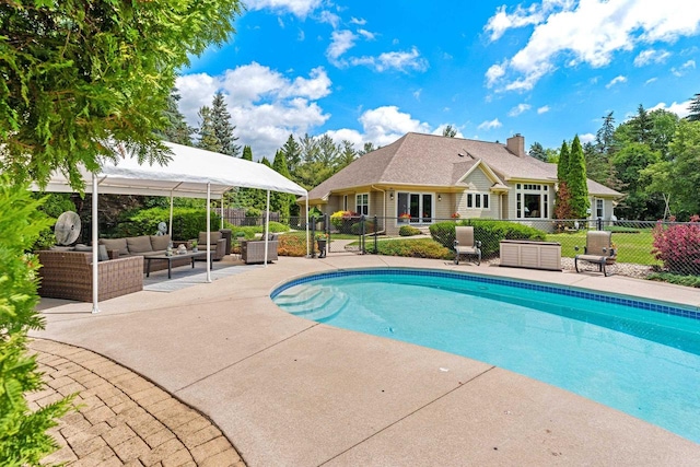 260 S Clay St, De Pere, WI 54115 - view of swimming pool with an outdoor living space and a patio