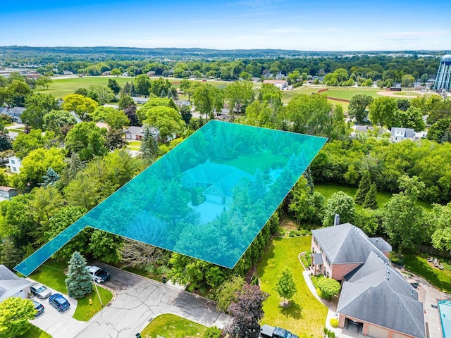 260 S Clay St, De Pere, WI 54115 - aerial perspective of suburban area with a tree filled landscape