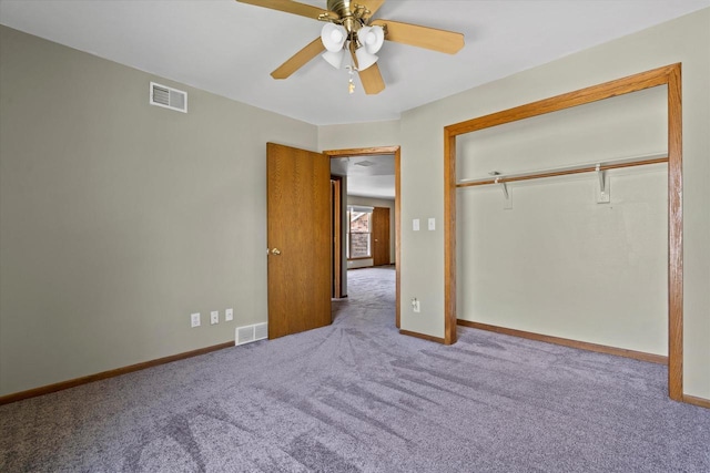N114W16680 Crown Dr Unit 7, Germantown, WI 53022 - unfurnished bedroom with carpet floors, ceiling fan, and a closet