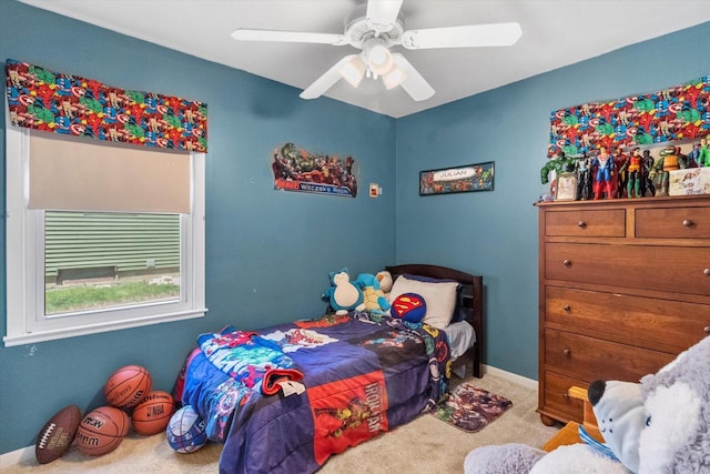 4502 W Sumac Pl, Milwaukee, WI 53219 - carpeted bedroom with ceiling fan
