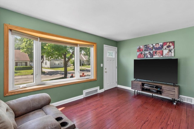 4502 W Sumac Pl, Milwaukee, WI 53219 - living area with dark wood-style flooring