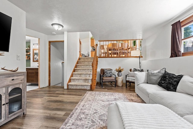 4814 Placid Way, New Franken, WI 54229 - living room featuring wood finished floors and stairs