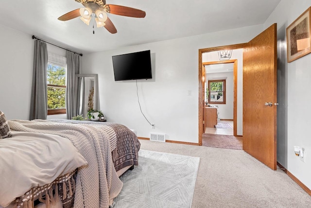 4814 Placid Way, New Franken, WI 54229 - bedroom featuring carpet flooring, multiple windows, and a ceiling fan