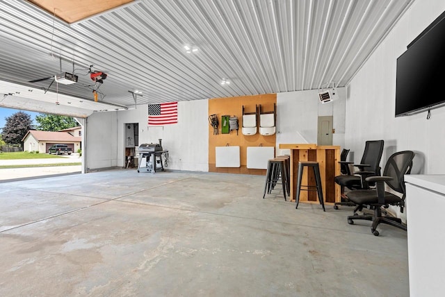 4814 Placid Way, New Franken, WI 54229 - garage with electric panel and a garage door opener