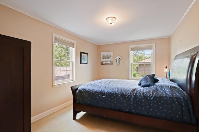 511 Wisconsin River Dr, Port Edwards, WI 54469 - carpeted bedroom featuring baseboards and ornamental molding