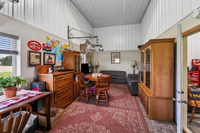 W9336 Lucy Ln, Hortonville, WI 54944 - dining area featuring an office area