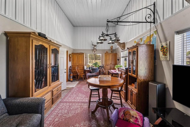 W9336 Lucy Ln, Hortonville, WI 54944 - dining room featuring a high ceiling and healthy amount of natural light