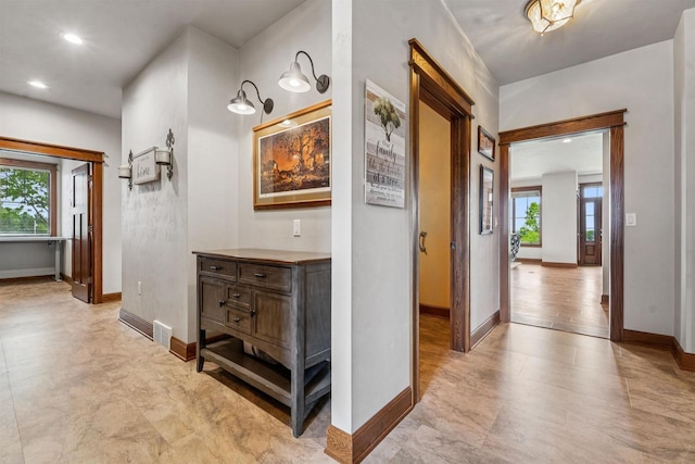 W9336 Lucy Ln, Hortonville, WI 54944 - hallway with plenty of natural light and recessed lighting