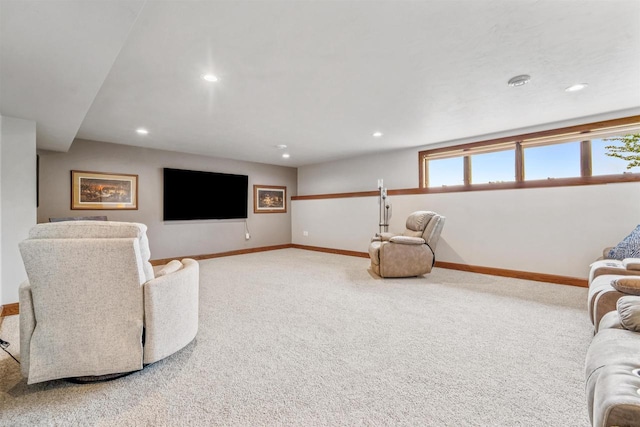 W9336 Lucy Ln, Hortonville, WI 54944 - carpeted living room with baseboards and recessed lighting